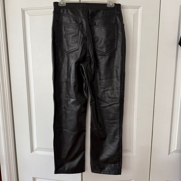 Abercrombie & Fitch Faux Leather 90s Straight Ultra High Rise size 29 / 8s - Picture 7 of 8